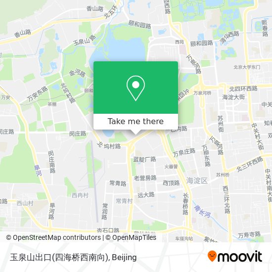 玉泉山出口(四海桥西南向) map