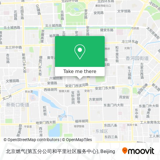 北京燃气(第五分公司和平里社区服务中心) map