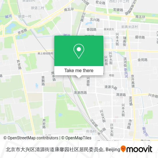 北京市大兴区清源街道康馨园社区居民委员会 map