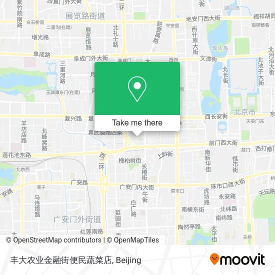 丰大农业金融街便民蔬菜店 map