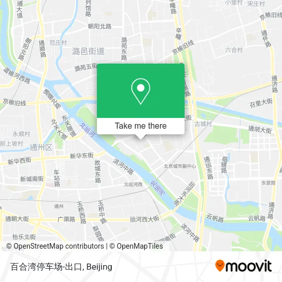 百合湾停车场-出口 map