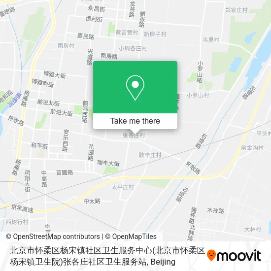 北京市怀柔区杨宋镇社区卫生服务中心(北京市怀柔区杨宋镇卫生院)张各庄社区卫生服务站 map