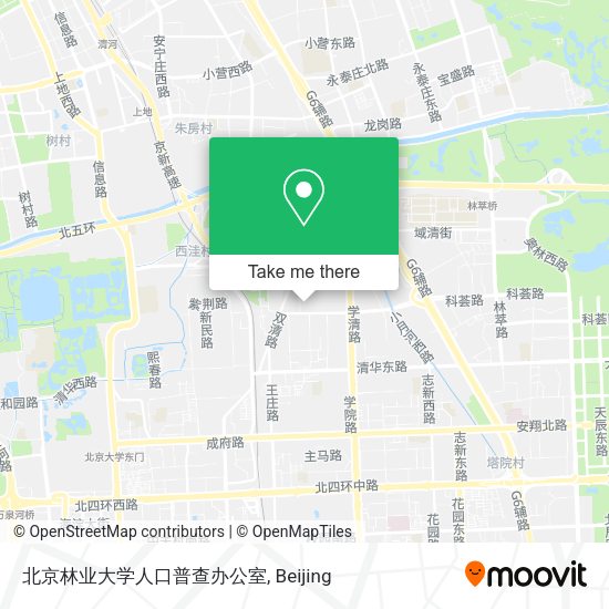 北京林业大学人口普查办公室 map