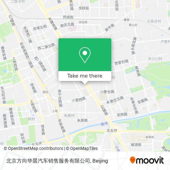 北京方向华晨汽车销售服务有限公司 map