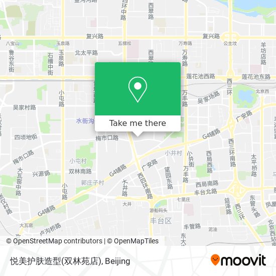 悦美护肤造型(双林苑店) map