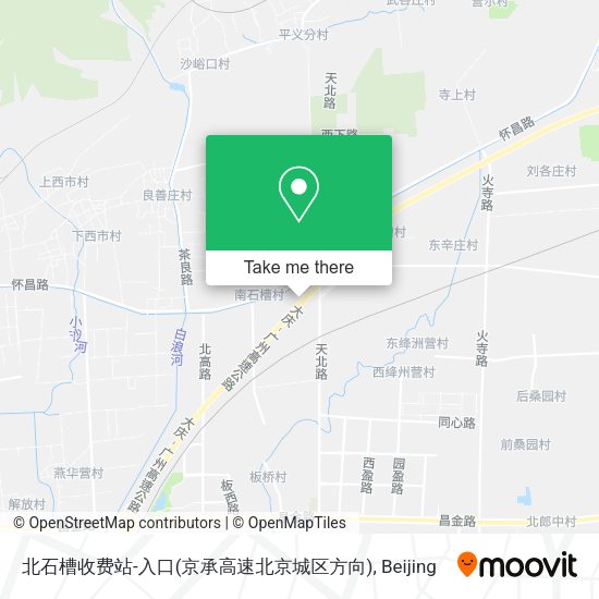 北石槽收费站-入口(京承高速北京城区方向) map