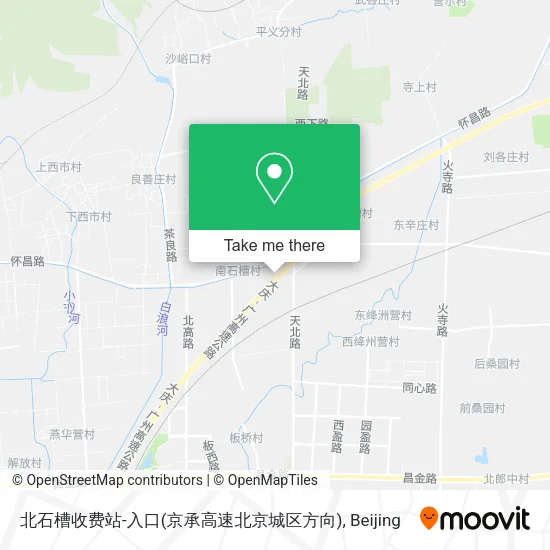 北石槽收费站-入口(京承高速北京城区方向) map