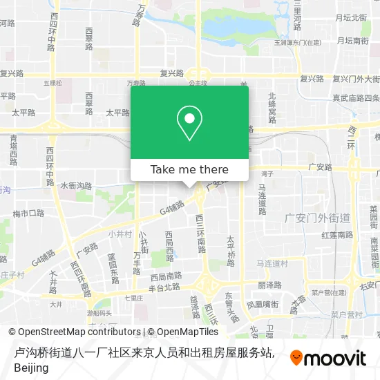 卢沟桥街道八一厂社区来京人员和出租房屋服务站 map