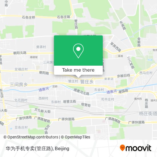 华为手机专卖(管庄路) map