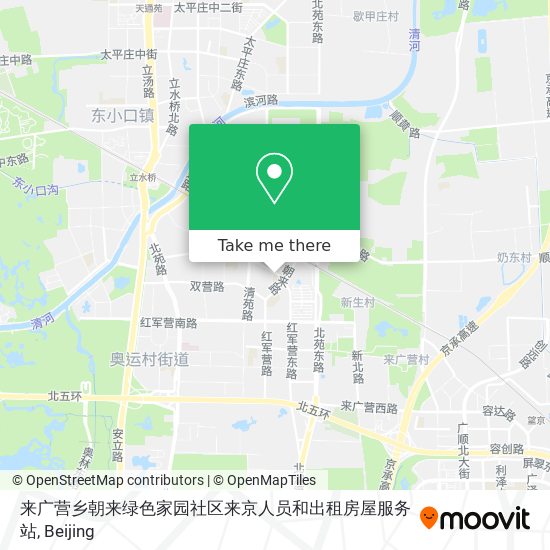 来广营乡朝来绿色家园社区来京人员和出租房屋服务站 map