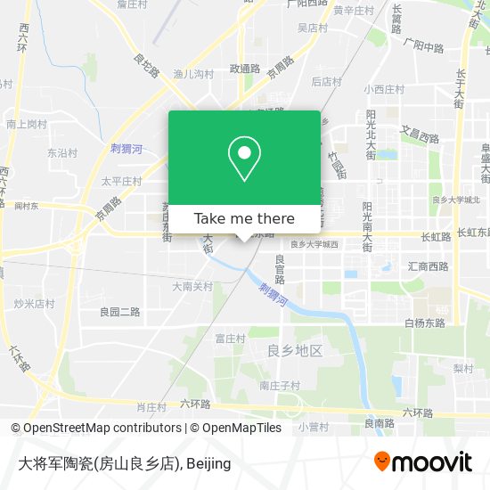 大将军陶瓷(房山良乡店) map