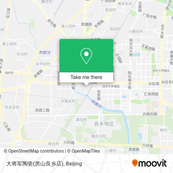 大将军陶瓷(房山良乡店) map