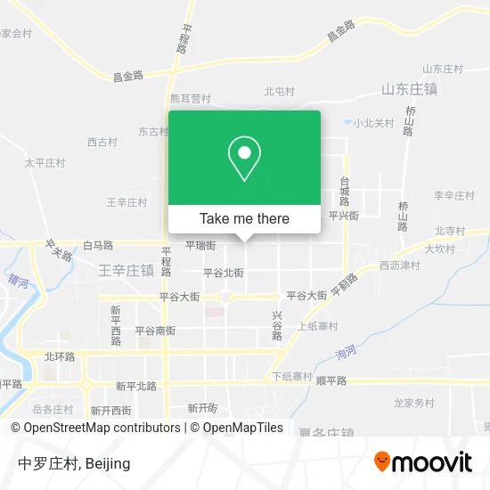 中罗庄村 map