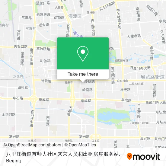 八里庄街道首师大社区来京人员和出租房屋服务站 map