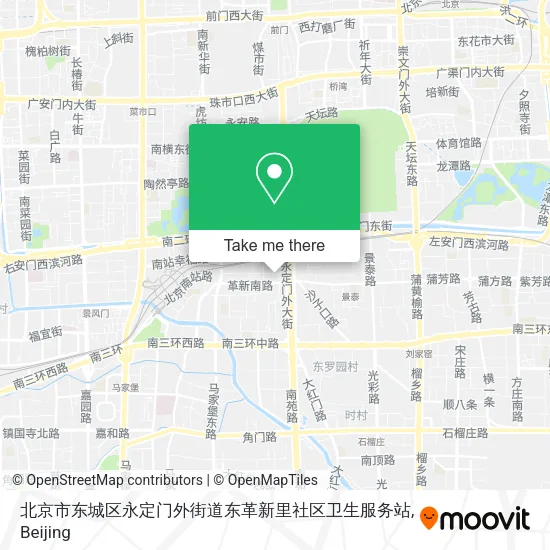 北京市东城区永定门外街道东革新里社区卫生服务站 map