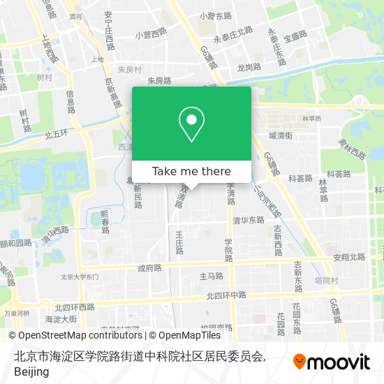北京市海淀区学院路街道中科院社区居民委员会 map
