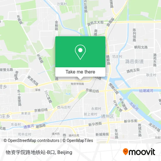 物资学院路地铁站-B口 map