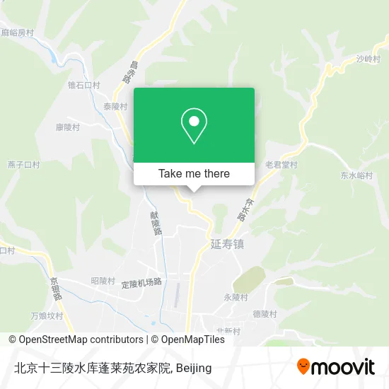 北京十三陵水库蓬莱苑农家院 map
