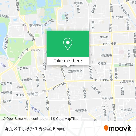 海淀区中小学招生办公室 map