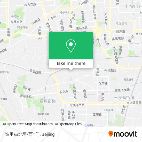 造甲街北里-西1门 map