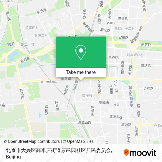 北京市大兴区高米店街道康邑园社区居民委员会 map
