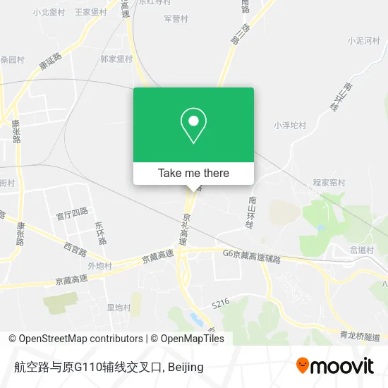 航空路与原G110辅线交叉口 map