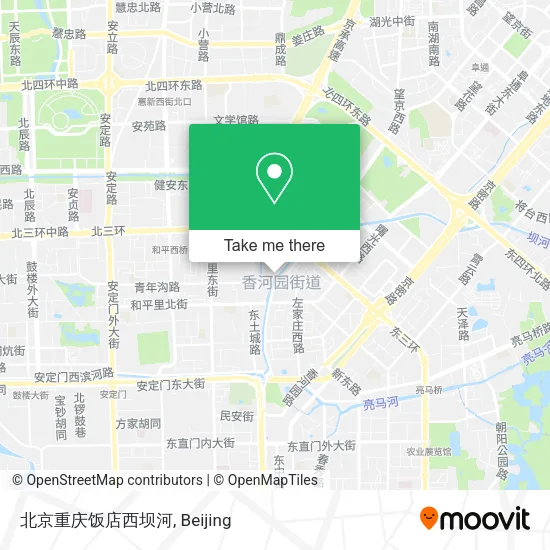 北京重庆饭店西坝河 map