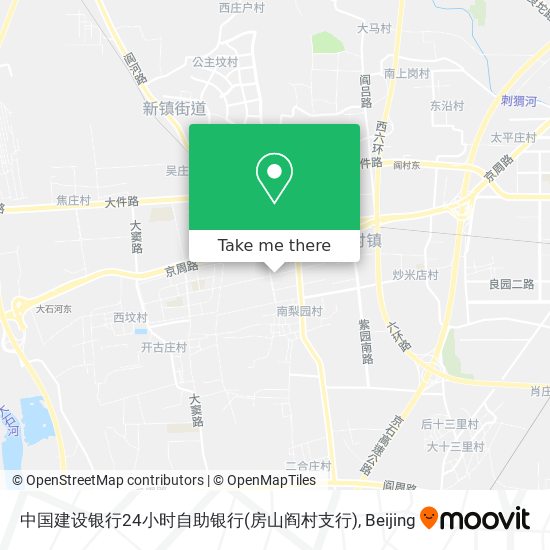中国建设银行24小时自助银行(房山阎村支行) map