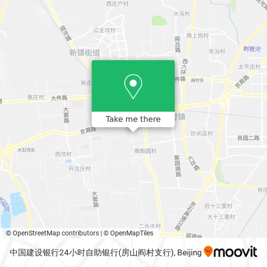 中国建设银行24小时自助银行(房山阎村支行) map