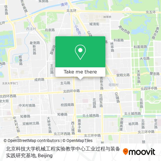 北京科技大学机械工程实验教学中心工业过程与装备实践研究基地 map