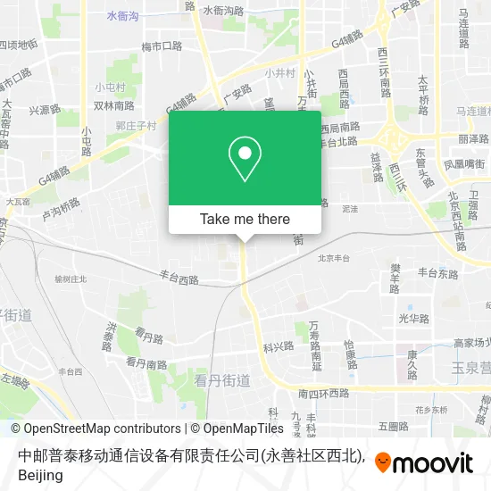中邮普泰移动通信设备有限责任公司(永善社区西北) map