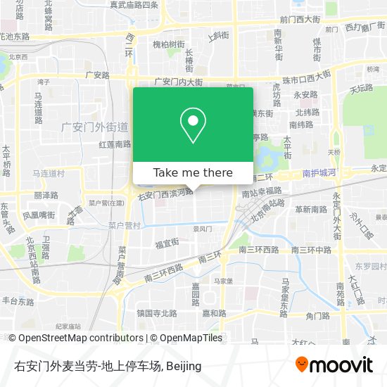 右安门外麦当劳-地上停车场 map