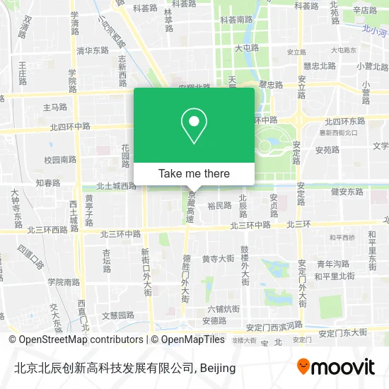 北京北辰创新高科技发展有限公司 map