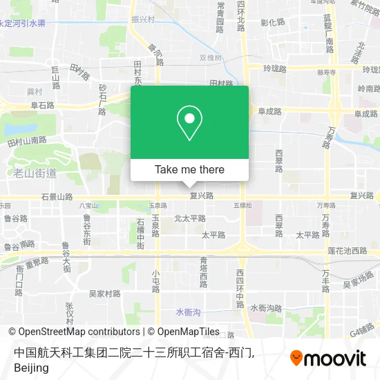 中国航天科工集团二院二十三所职工宿舍-西门 map