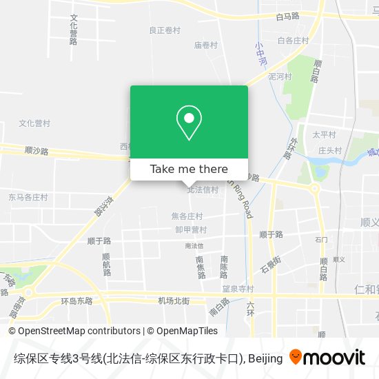 综保区专线3号线(北法信-综保区东行政卡口) map