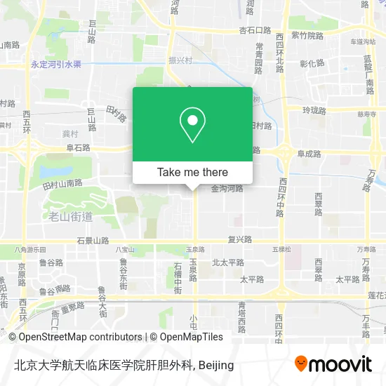 北京大学航天临床医学院肝胆外科 map