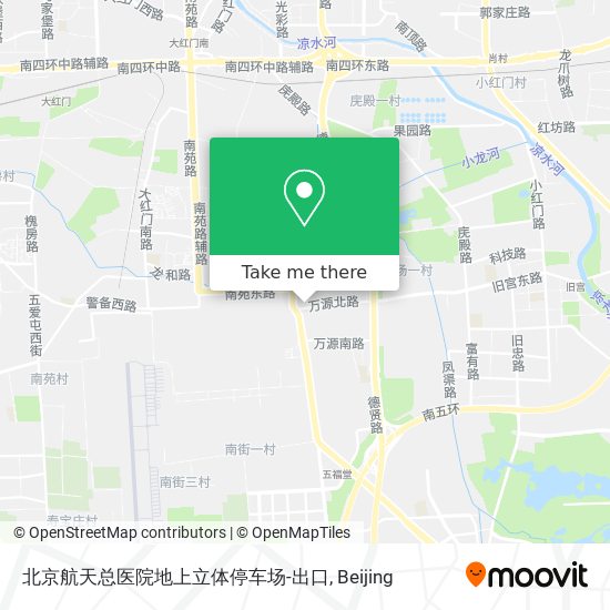 北京航天总医院地上立体停车场-出口 map