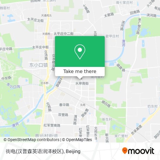 街电(汉普森英语润泽校区) map