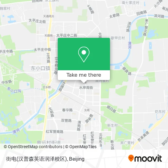 街电(汉普森英语润泽校区) map