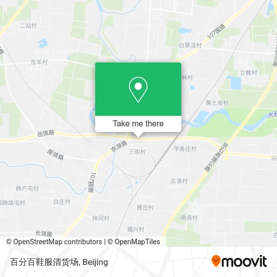 百分百鞋服清货场 map