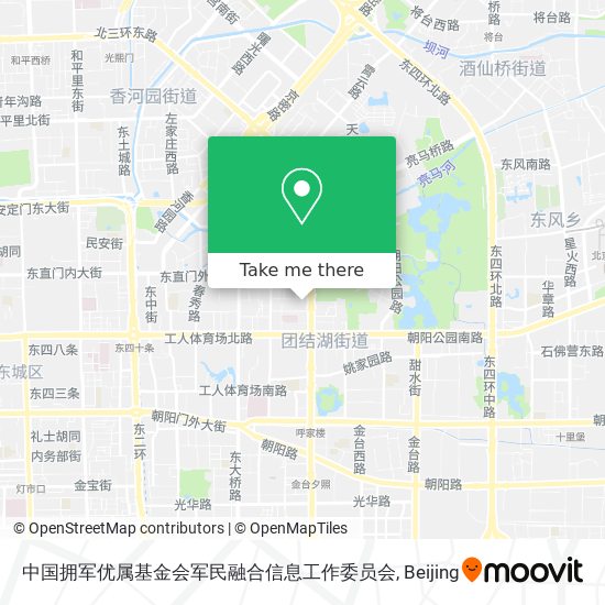 中国拥军优属基金会军民融合信息工作委员会 map