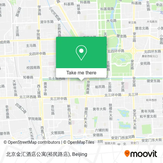 北京金汇酒店公寓(裕民路店) map