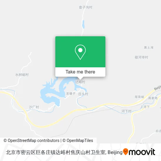 北京市密云区巨各庄镇达峪村焦庆山村卫生室 map