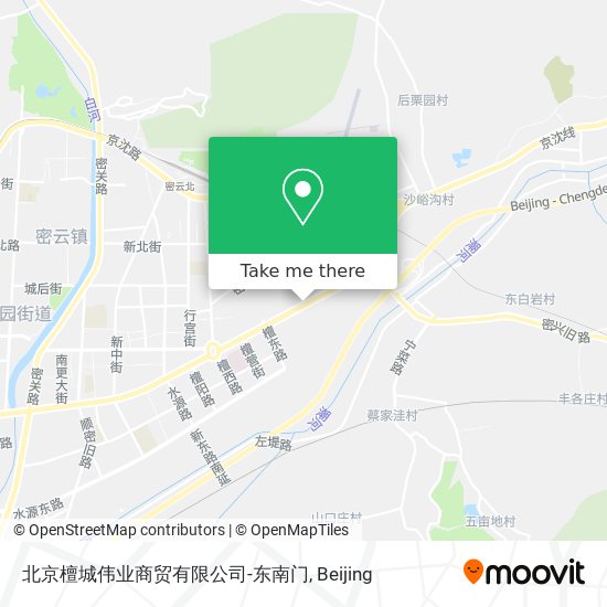 北京檀城伟业商贸有限公司-东南门 map