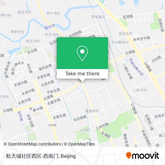 航天城社区西区-西南门 map