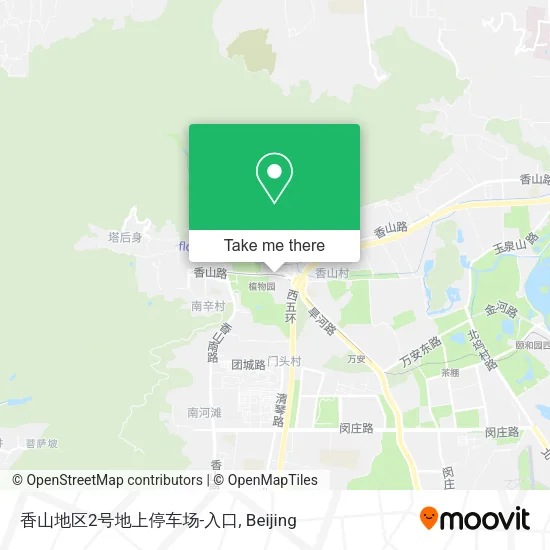 香山地区2号地上停车场-入口 map