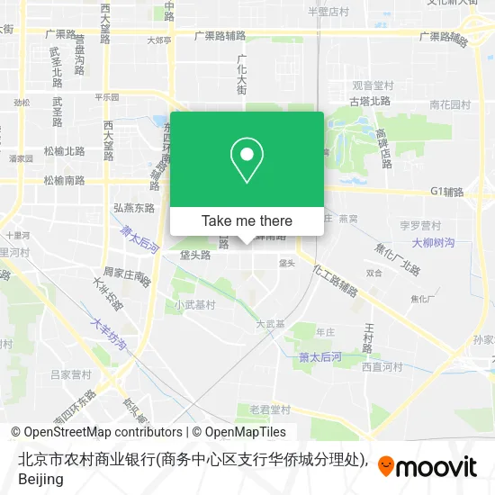 北京市农村商业银行(商务中心区支行华侨城分理处) map