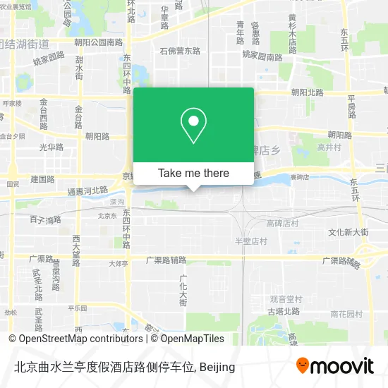 北京曲水兰亭度假酒店路侧停车位 map