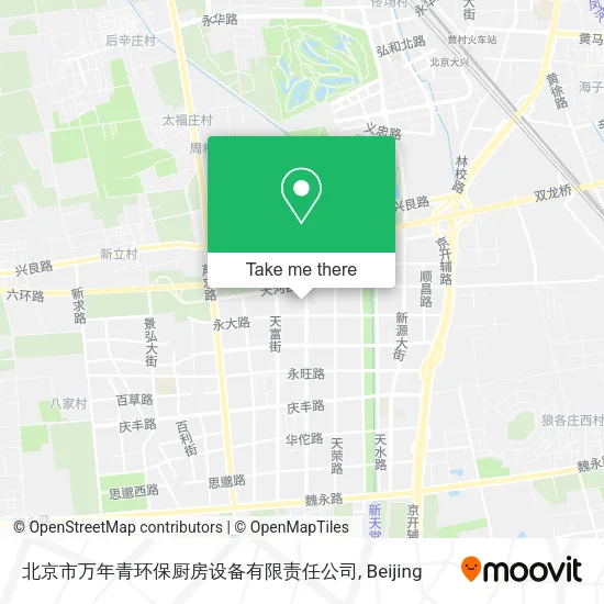 北京市万年青环保厨房设备有限责任公司 map