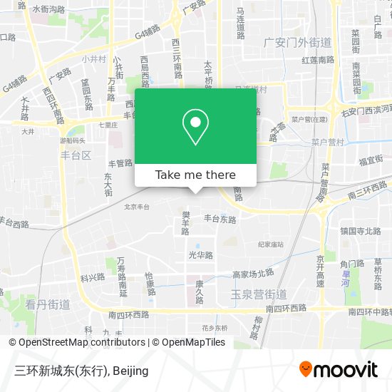三环新城东(东行) map